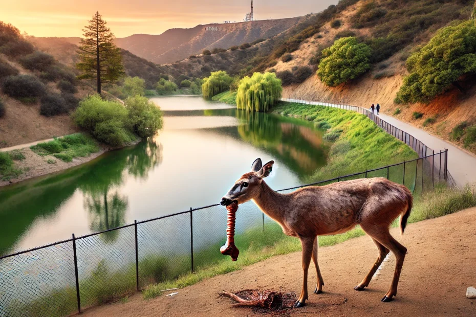 Injured Deer in Hollywood Hills